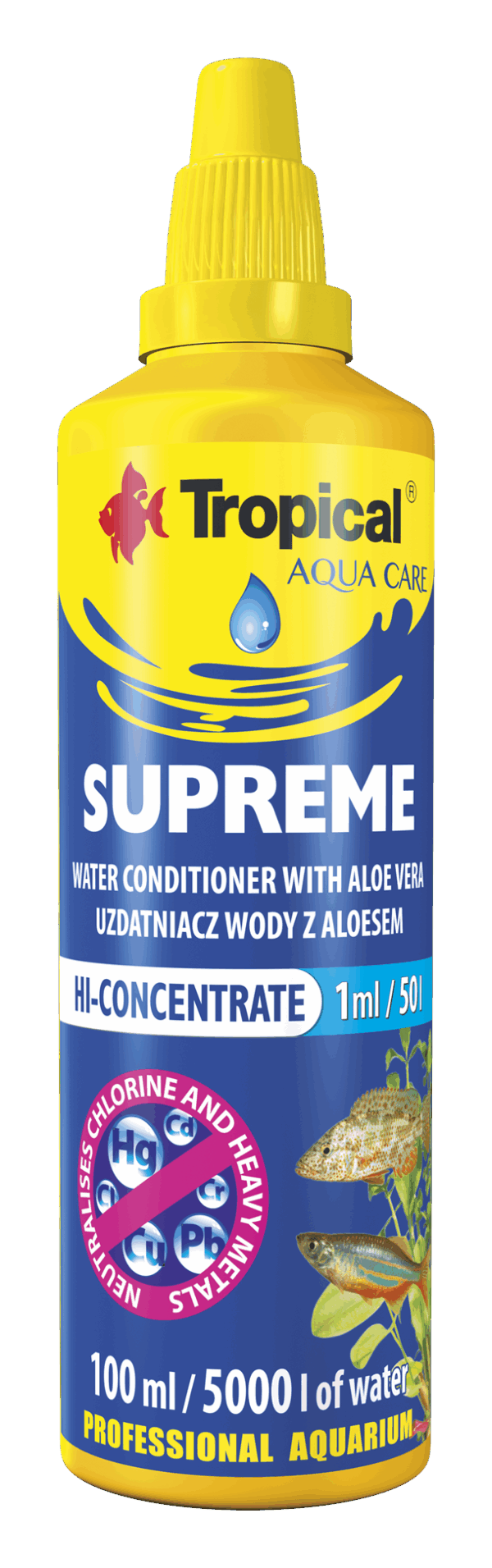 Supreme Acondicionador de agua 100ml Tropical Rinde 5000 litros