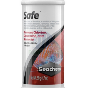 Safe 50g Anticloro y eliminador de amonio concentrado rinde 48.000 Litros - Seachem